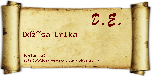Dósa Erika névjegykártya